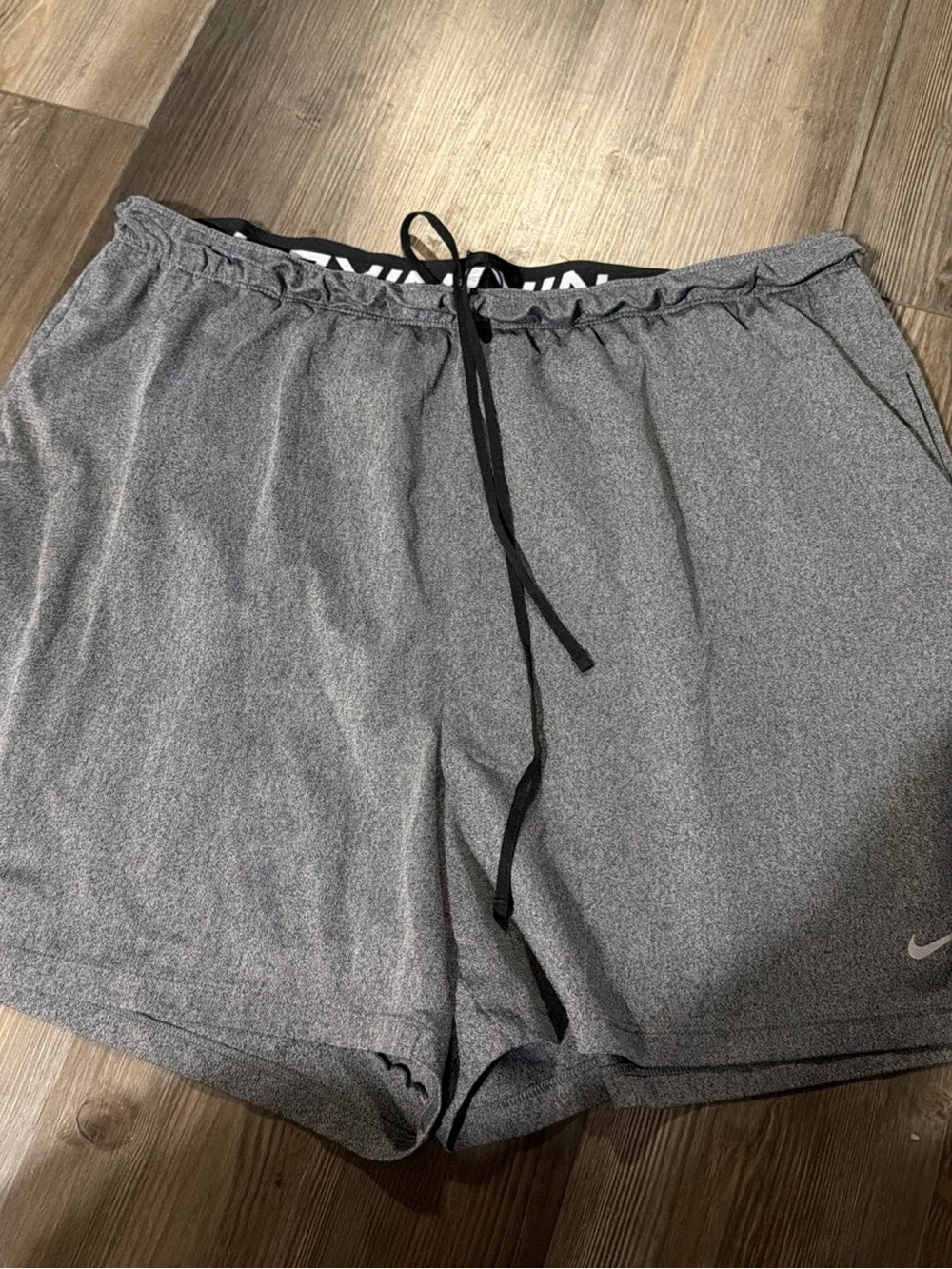 Nike Gray Women's Athletic Shorts with Drawstring
